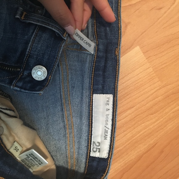 rag and bone distressed zipper capri jeans 25 - Picture 5 of 10